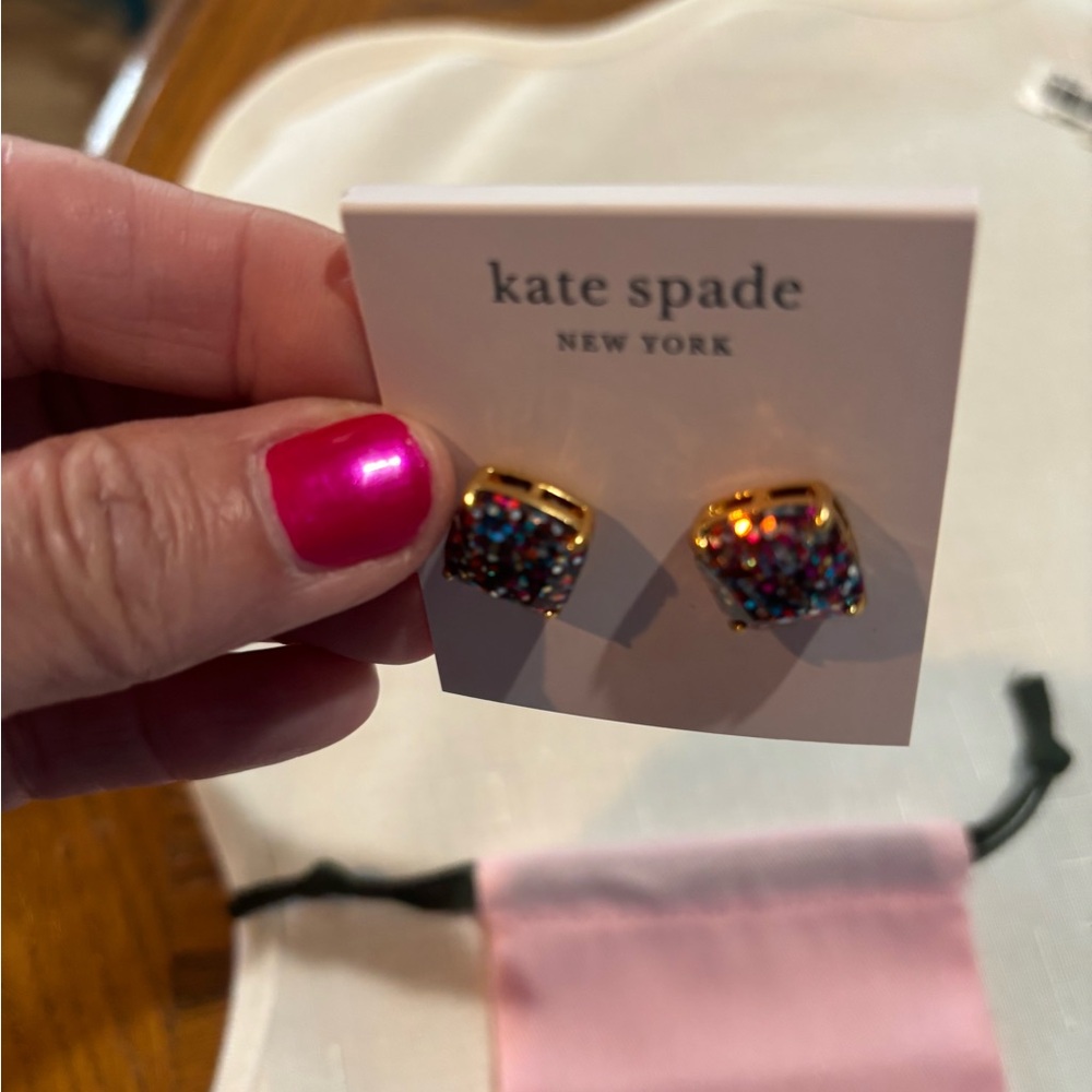 kate spade Gold Floral Cluster Earrings